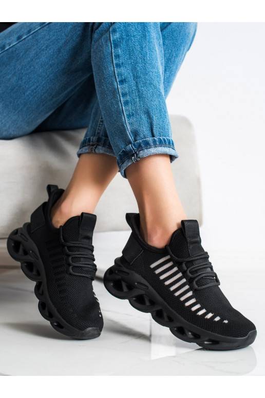 juodos spalvos Sneakers modelio batai FASHION 