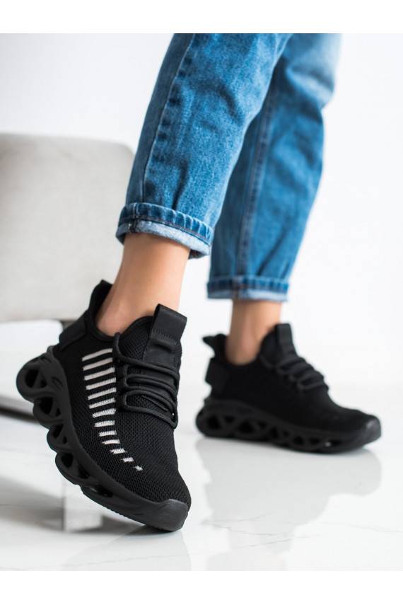 juodos spalvos Sneakers modelio batai FASHION 