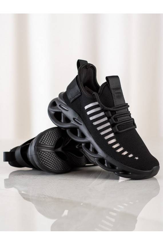 juodos spalvos Sneakers modelio batai FASHION 