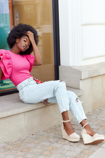 Platforminės basutės Z Plecionką smėlio spalvos Avocado 2