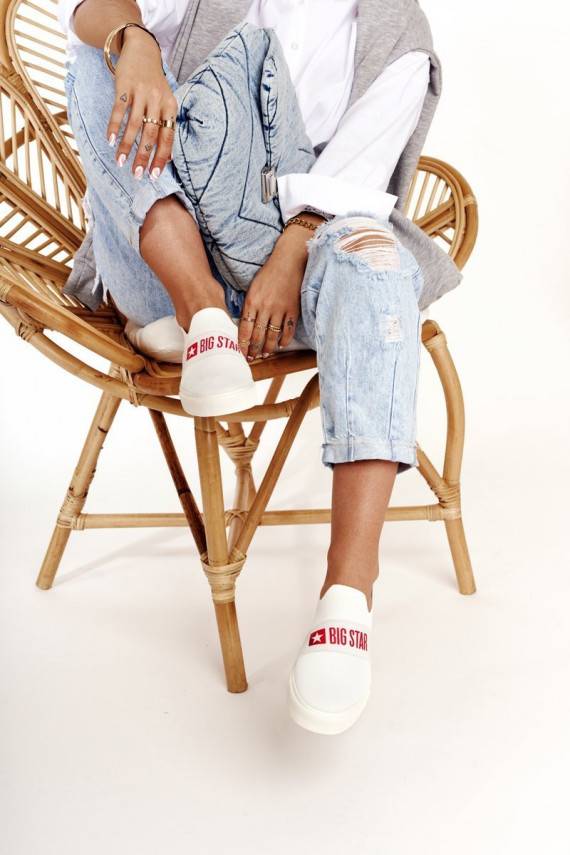   Sportbačiai Slip-on Big Star FF274219 baltos spalvos