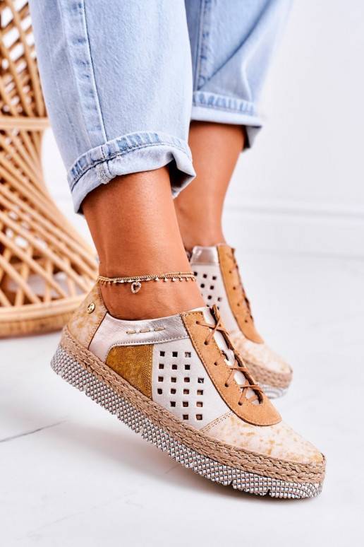   iš natūralios odos batai  geltonos spalvos 03339-44