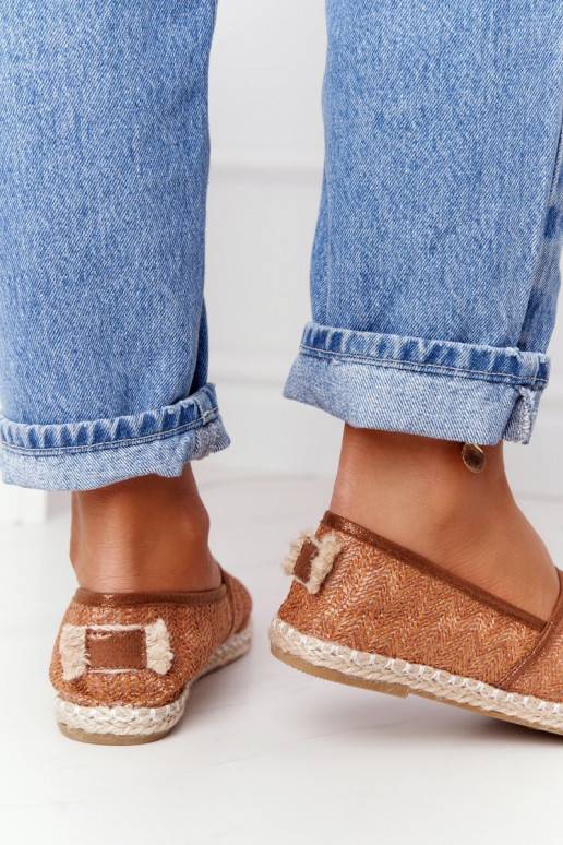 espadrilės su pintais padais Lu Boo rudos spalvos