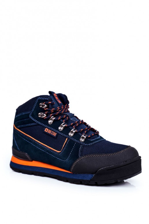 Žygio batai vyrams Big Star Outdoor tamsiai mėlynos spalvos GG174199