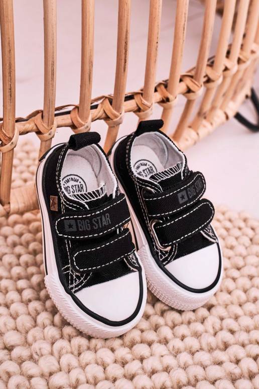 Vaikiški laisvalaikio batai su lipniais užsegimais BIG STAR HH374200 juodos spalvos
