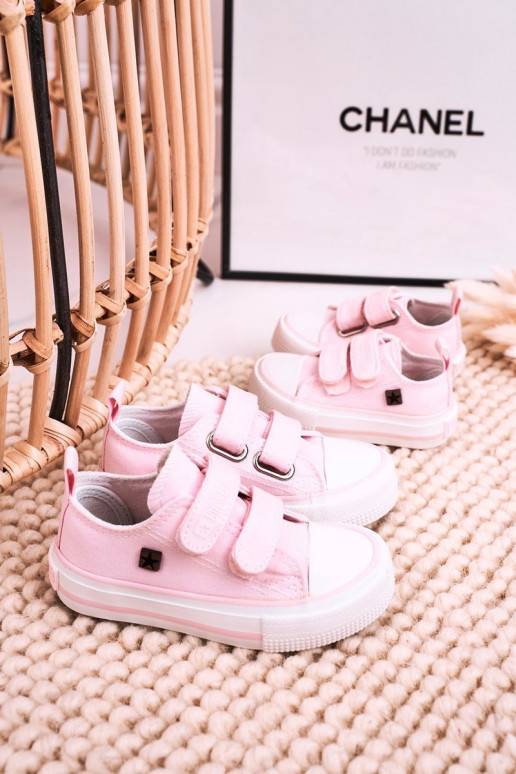 Vaikiški laisvalaikio batai su lipniais užsegimais BIG STAR HH374203 rožinės spalvos