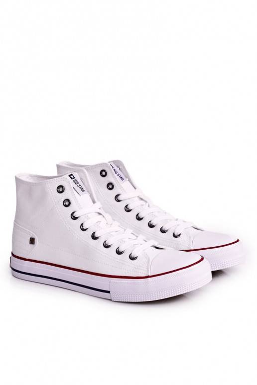 vyrams Klasikinio modelio laisvalaikio batai su auliuku BIG STAR DD174251 baltos spalvos
