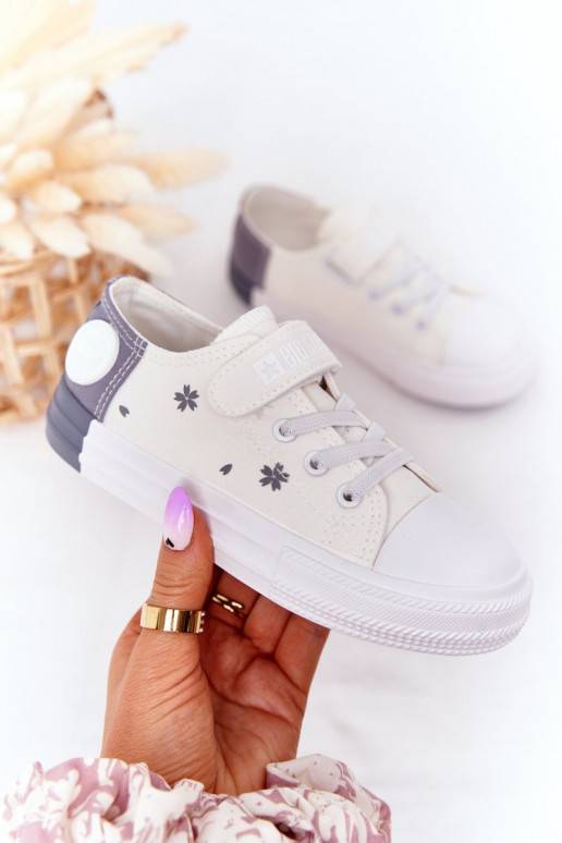 Vaikiški laisvalaikio batai su lipniais užsegimais BIG STAR HH374052 Baltos-pilkos spalvos