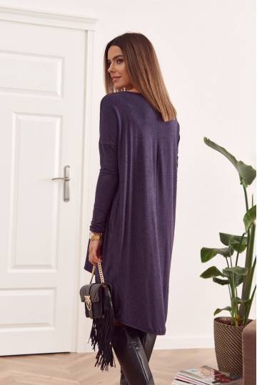 Asimetriška suknelė oversize mėlynos spalvos 2