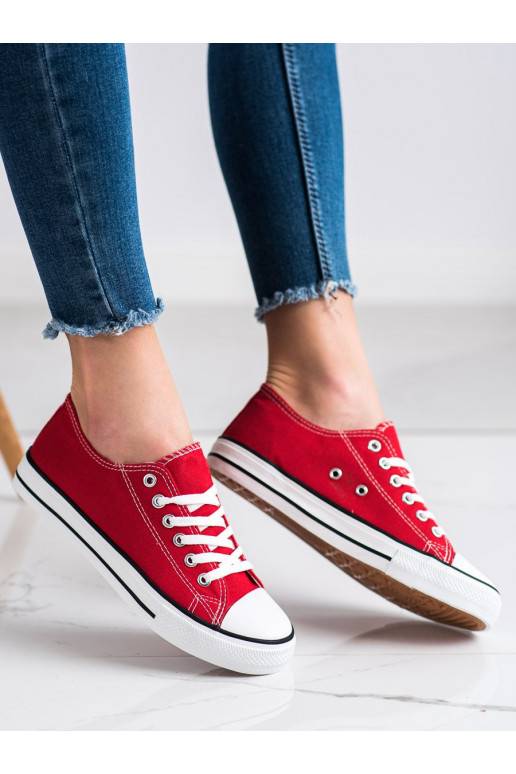 Klasikinio modelio Raudonos spalvos laisvalaikio batai