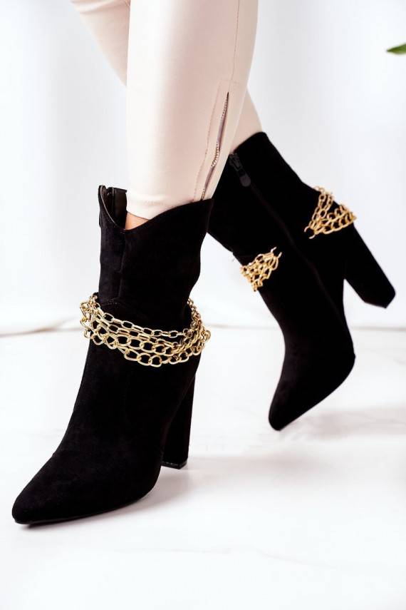 pašiltinti Aulinukai su kulniukais juodos spalvos Good Impression