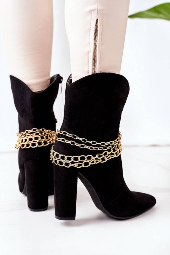 pašiltinti Aulinukai su kulniukais juodos spalvos Good Impression