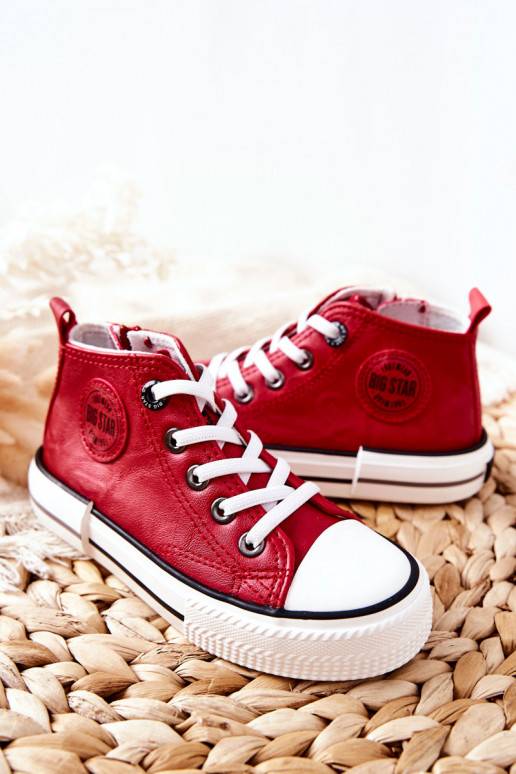 Vaikiški laisvalaikio batai su auliuku BIG STAR II374005 raudonos spalvos