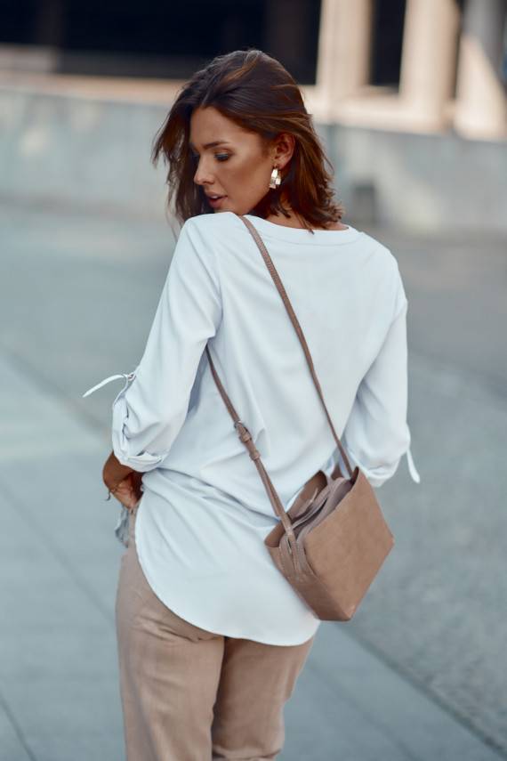 Marškiniai su ilgomis rankovėmis šviesiai mėlynos spalvos