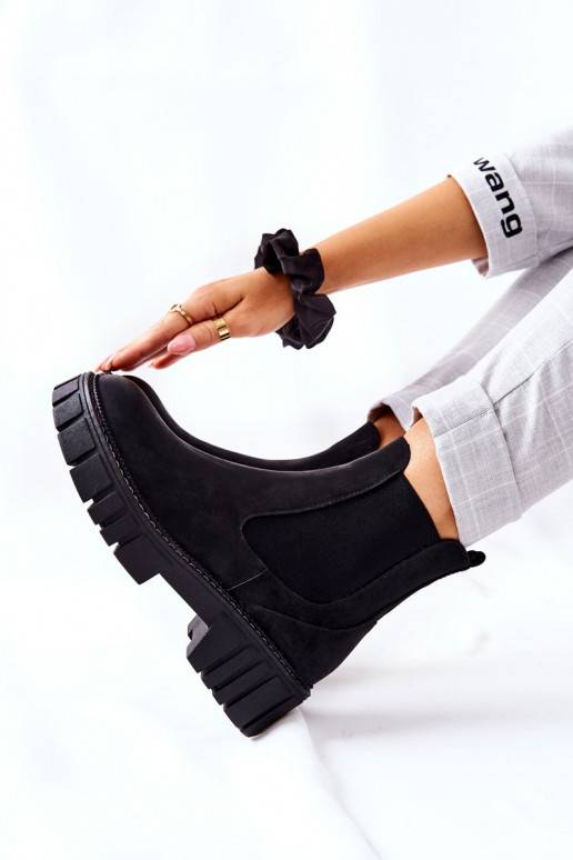 masyvūs aulinukai batai pašiltinti Sergio Leone TR761 juodos spalvos