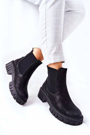 masyvūs aulinukai batai pašiltinti Sergio Leone TR761 juodos spalvos