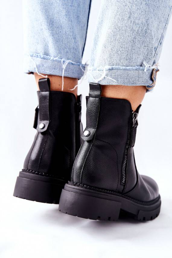 Aulinukai  su užtrauktukais  juodos spalvos Silvan