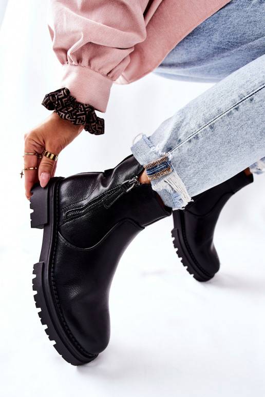 Aulinukai  su užtrauktukais  juodos spalvos Silvan