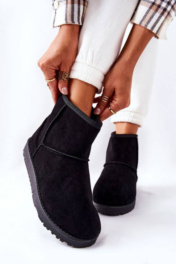 sniego batai pašiltinti su kailiuku viduje juodos spalvos Vicandi