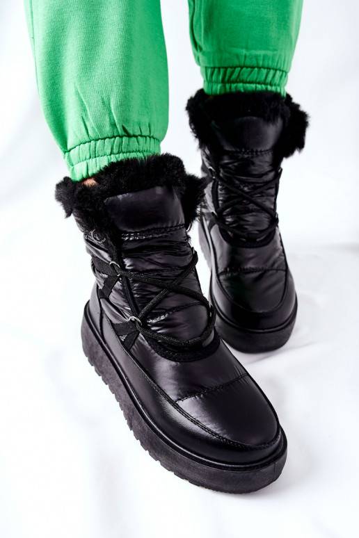 Šilti sniego batai juodos spalvos Gordian