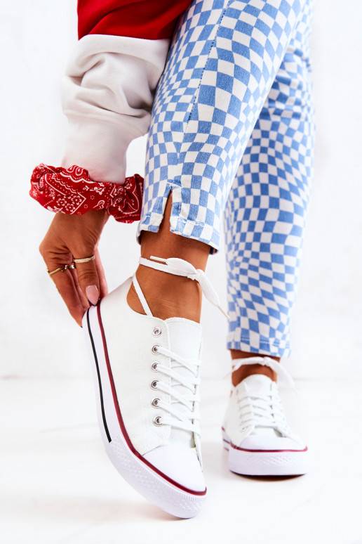   Klasikinio modelio laisvalaikio batai baltos spalvos Z raudonos spalvosm em 