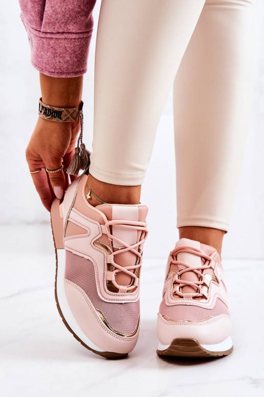 Sportinio stiliaus batai su platforma rožinės spalvos Ginevra