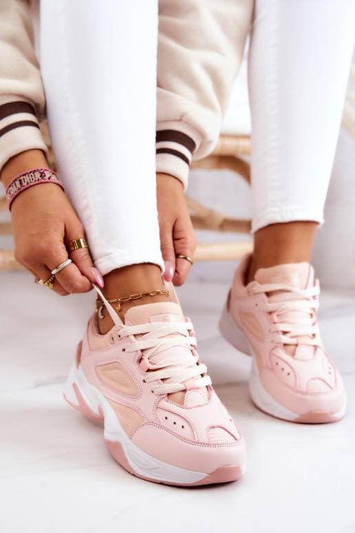   Sportinio stiliaus batai su dirželiais rožinės spalvos Hassie