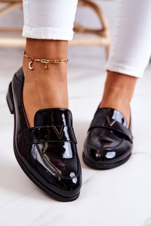 Batai su lako efektu  juodos spalvos Sherilyn