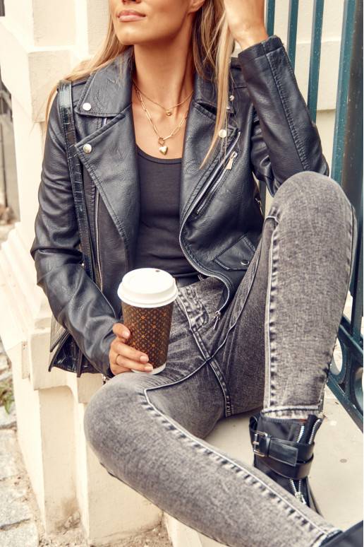 Džinsai tamiai pilkos spalvos Džinsai tamiai pilkos spalvos