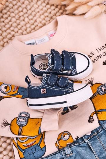 Vaikiški laisvalaikio batai su lipniais užsegimais BIG STAR HH374097 tamsiai mėlynos spalvos 2