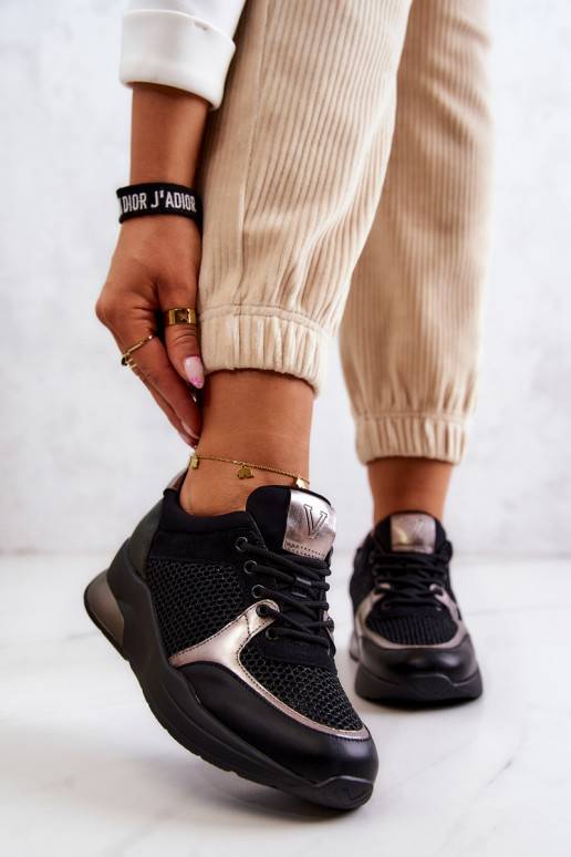 Madingi sportiniai bateliai   Sneakers modelio batai juodos spalvos Danielle