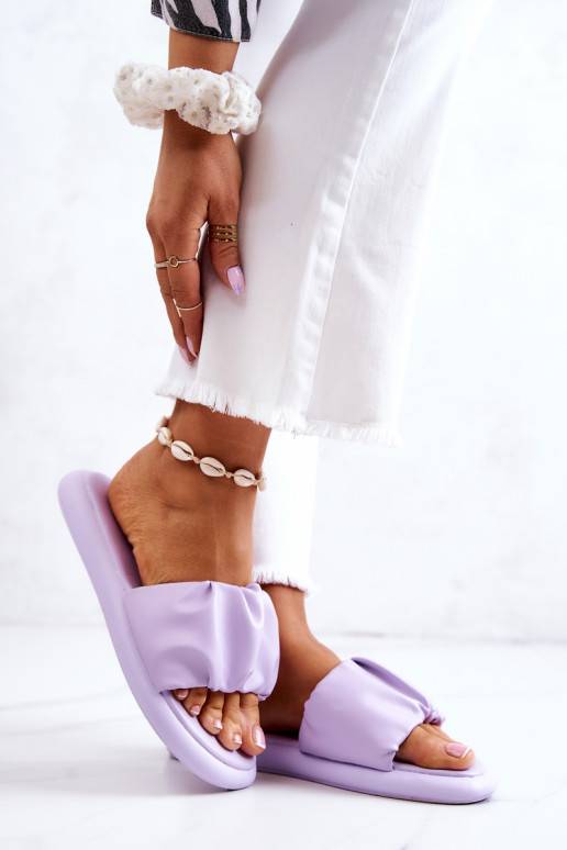   Klasikinio modelio Šlepetės violetinės spalvos Feline