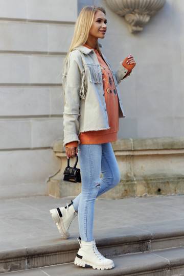 Moteriški aulinukai dramblio kaulo spalvos Larina 2