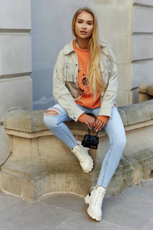 Moteriški aulinukai dramblio kaulo spalvos Larina