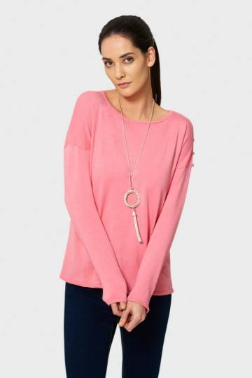 Rausvas megztinis su...