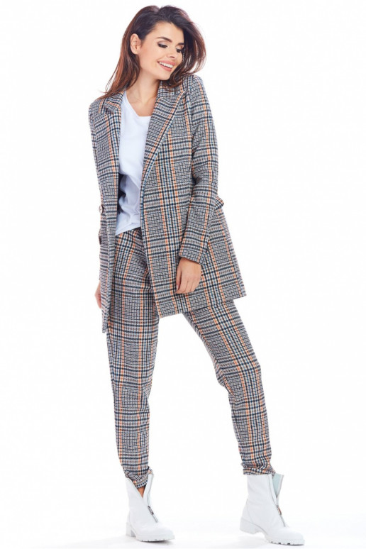 Raštuotas švarkas iš awama