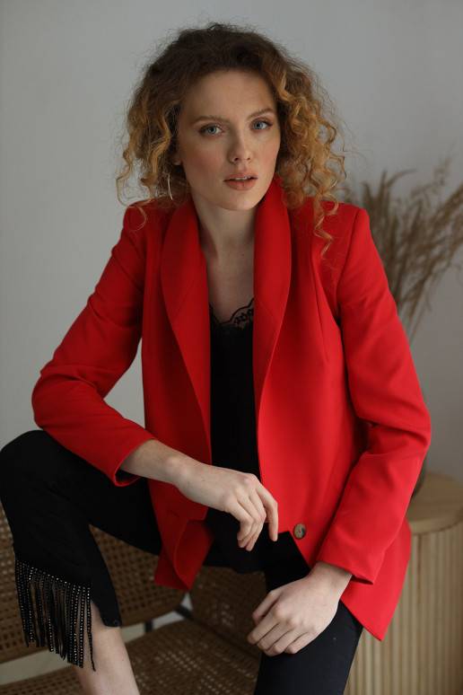 Klasikinio modelio švarkas raudonos...