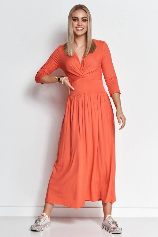 Oranžinės spalvos suknelė Makadamia