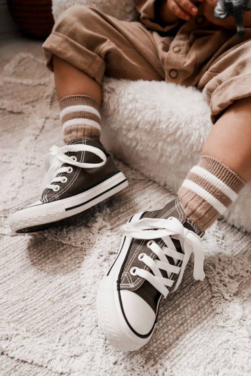 Vaikiški laisvalaikio batai su auliuku chaki spalvos Filemon