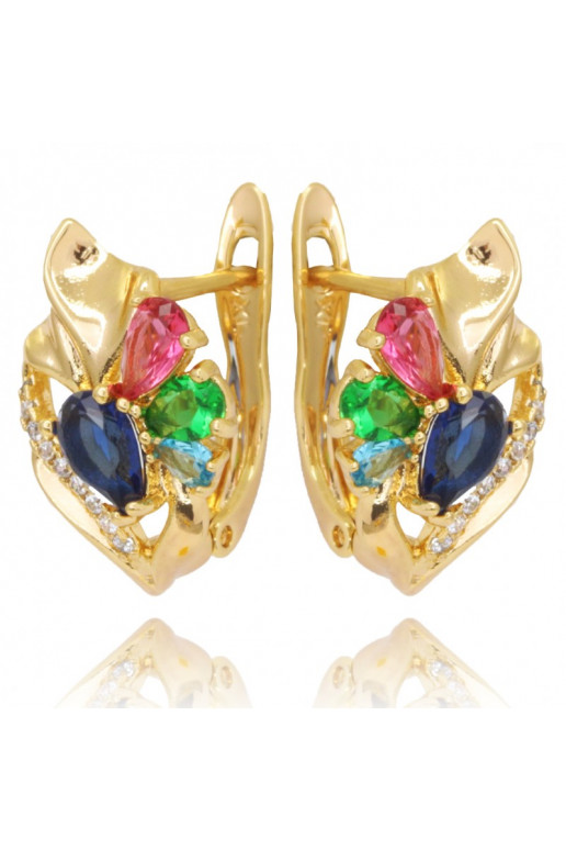 Paauksuoti nerūdijančio plieno auskarai KST2539KOL