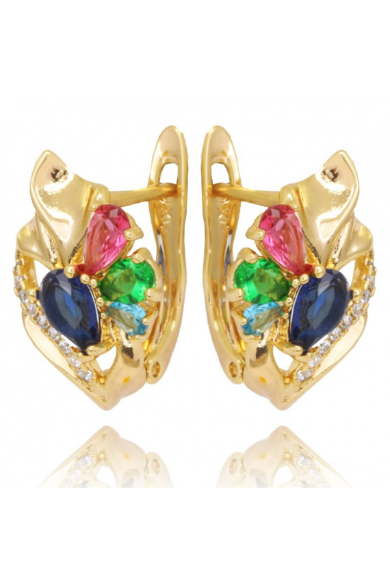 Paauksuoti nerūdijančio plieno auskarai KST2539KOL