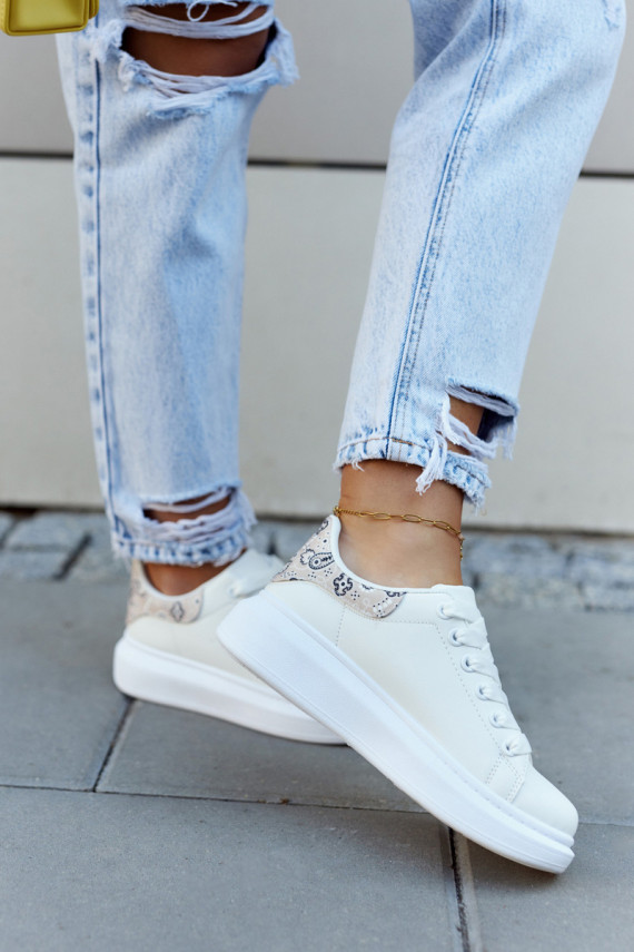 Klasikinio modelio   Sportinio stiliaus batai Baltos-smėlio spalvos Meleris