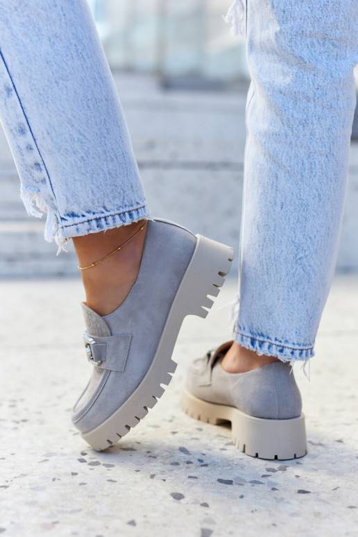 Madingos iš zomšos batai  pilkos spalvos Rayhan