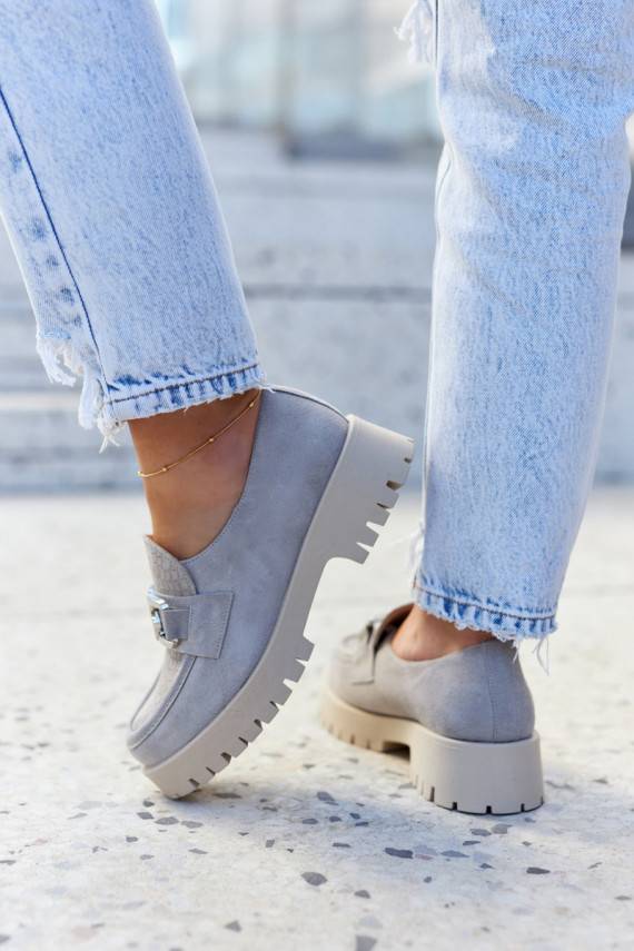 Madingos iš zomšos batai  pilkos spalvos Rayhan