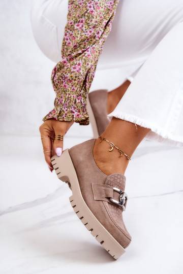 Madingos iš zomšos batai  smėlio spalvos Rayhan 2