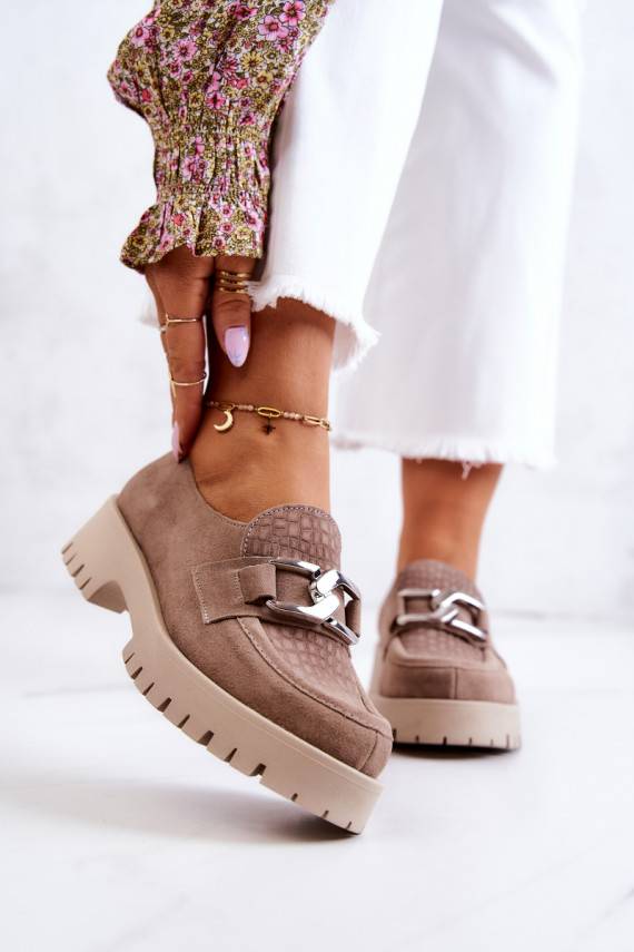 Madingos iš zomšos batai  smėlio spalvos Rayhan