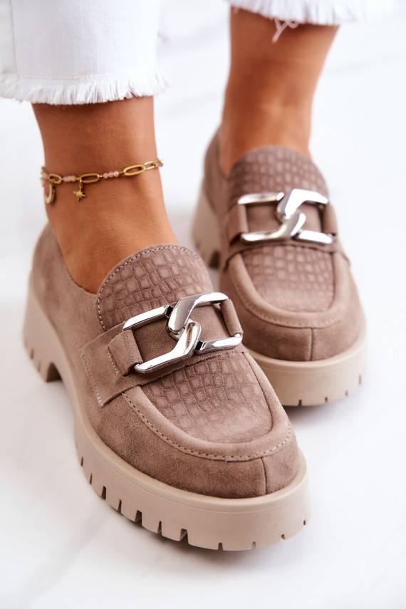 Madingos iš zomšos batai  smėlio spalvos Rayhan