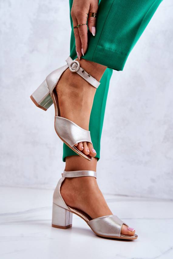 Moteriškos basutės  su kulniukais Vinceza 22-20100 aukso spalvos