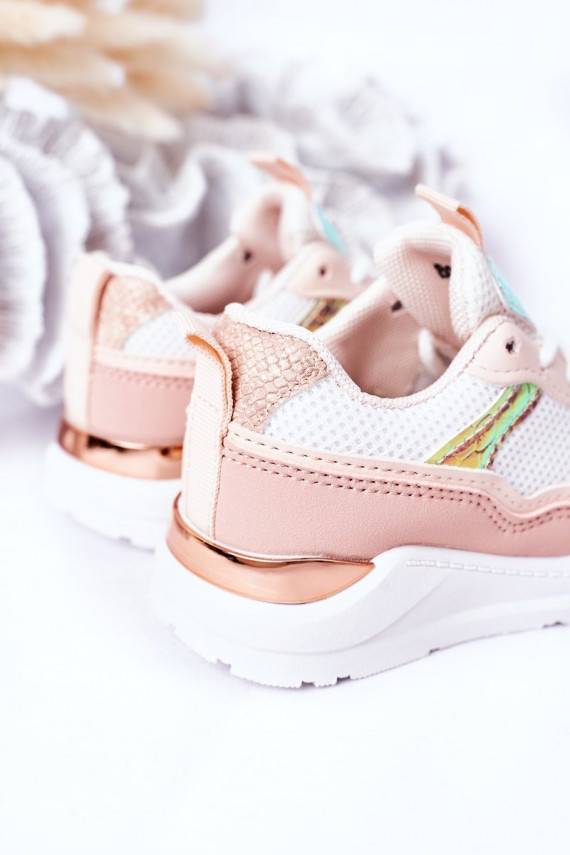 Vaikiški sportbačiai Sneakers modelio batai rožinės spalvos Game Time