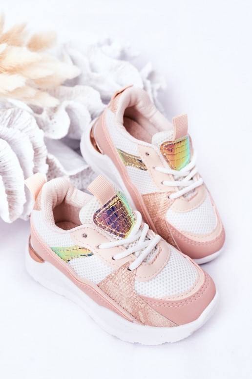 Vaikiški sportbačiai Sneakers modelio batai rožinės spalvos Game Time Vaikiški sportbačiai Sneakers modelio batai rožinės spalvos Game Time